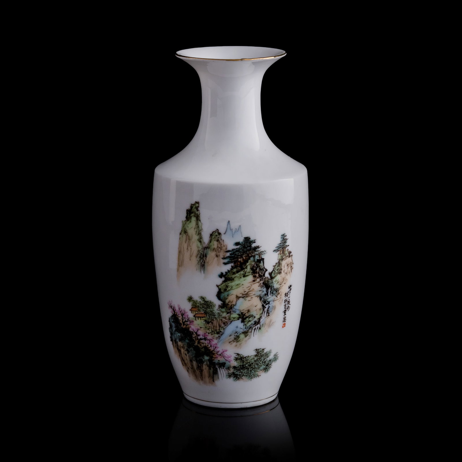 A Chinese Dehua porcelain 'landscape' vase (1 of 9)
