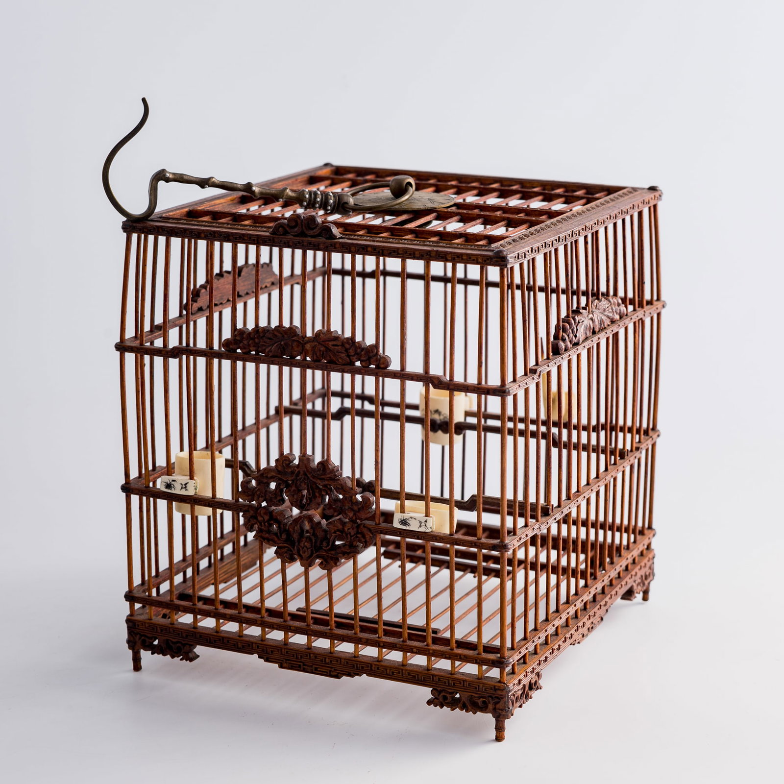 A Chinese bamboo birdcage, Republic period (1 of 9)