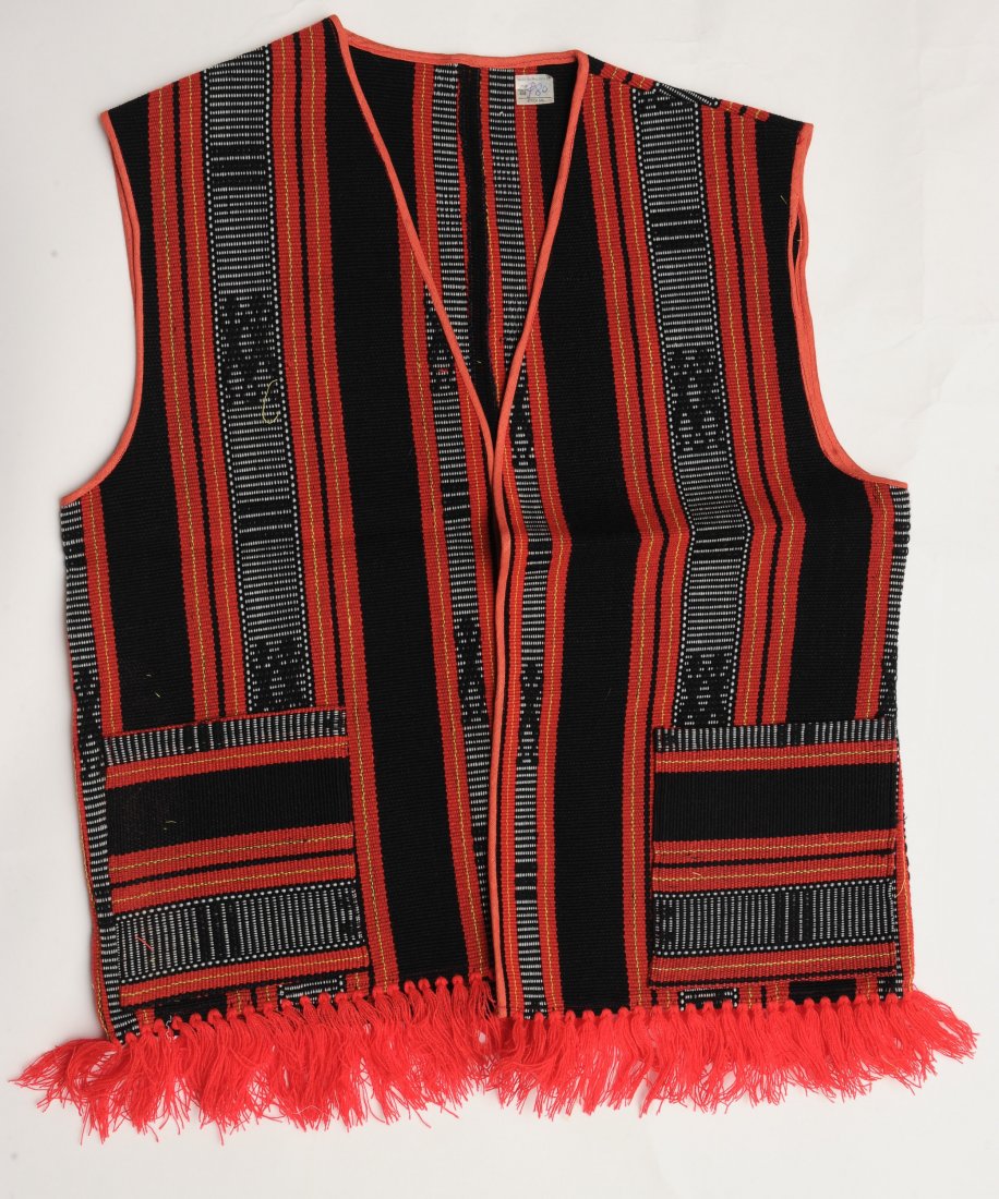 Antique Textiles from the Philippines: Antique Textiles from the Philippines, Includes a letter. This lot contains the following: 1 vest, 2 blankets, and 1 ceremonial blanket. The ceremonial blanket was used by the Bontoc tribal group of n