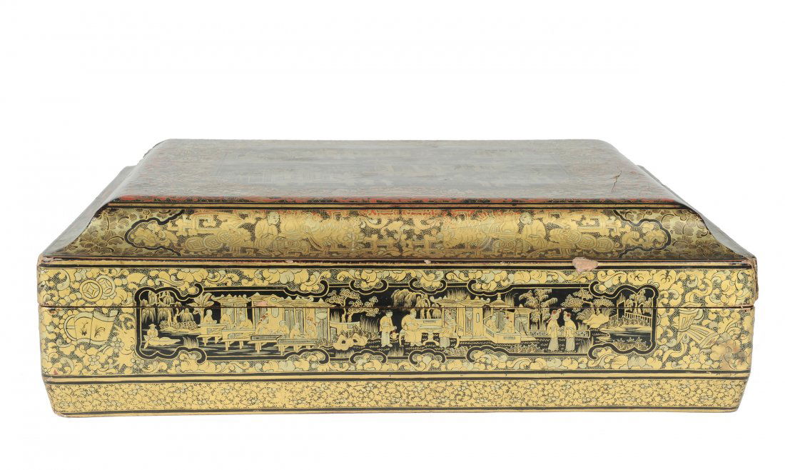 A Vintage Black Lacquer Storage Box, 19th Cent. (1 of 10)