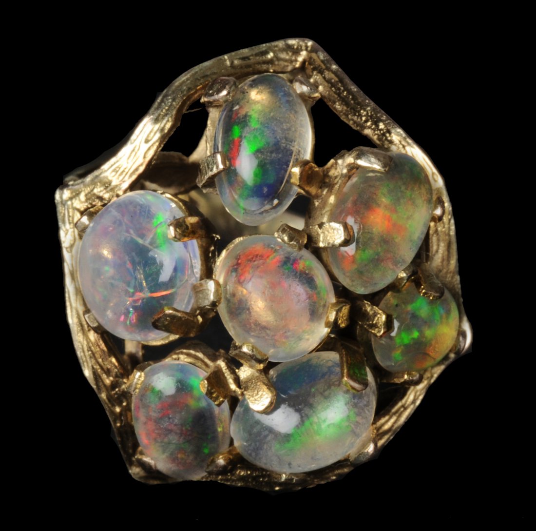 14 K Yellow Gold & Crystal Opal Ring (1 of 6)