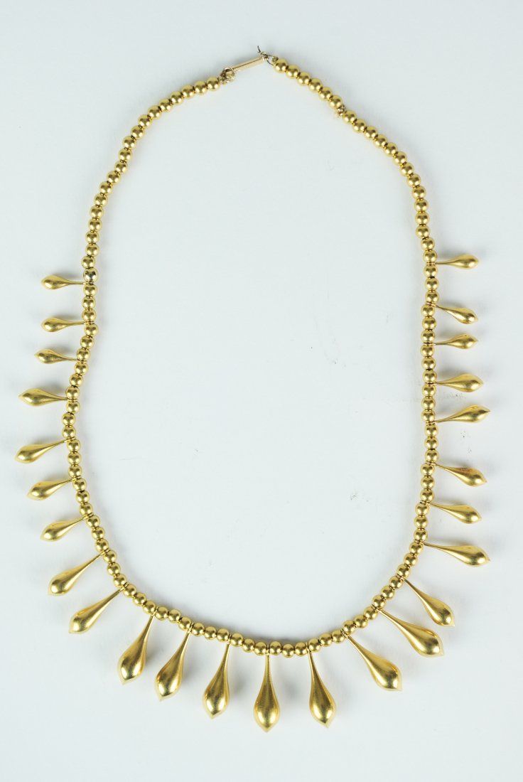 14K Yellow Gold Bead Necklace (1 of 4)