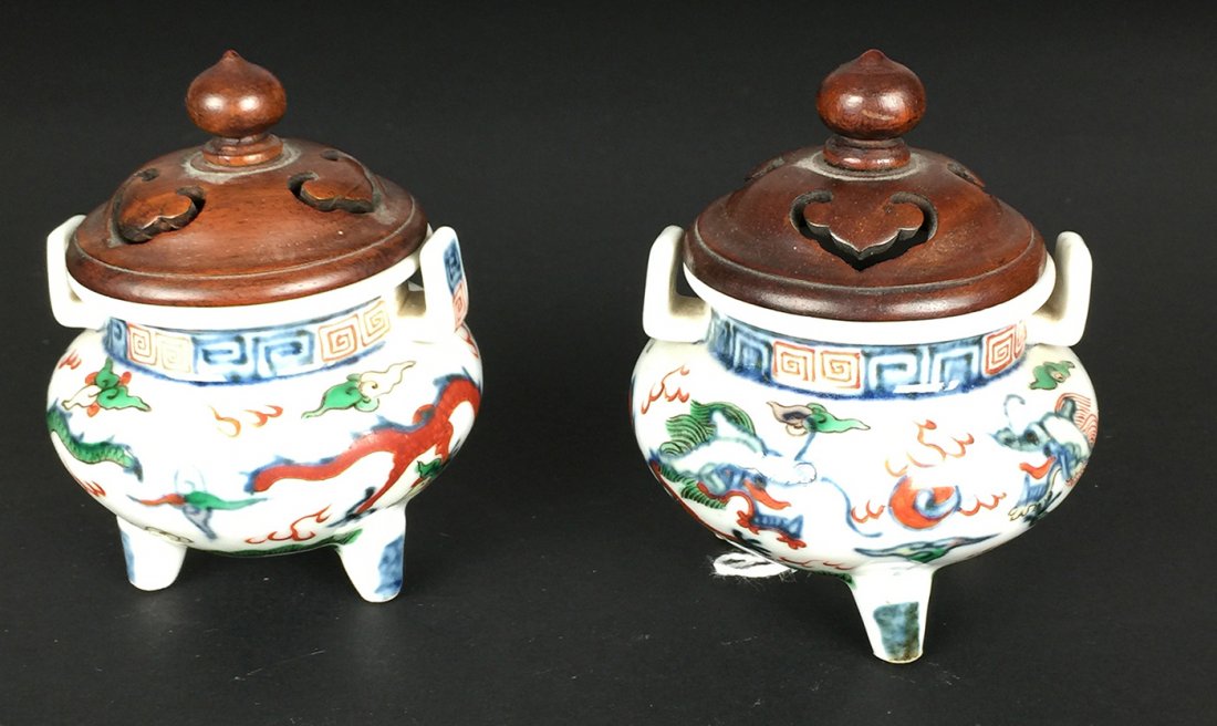 Pair of Lidded Porcelain Jars (1 of 10)