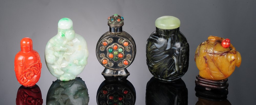Group of Five Snuff Bottles (1 of 6)