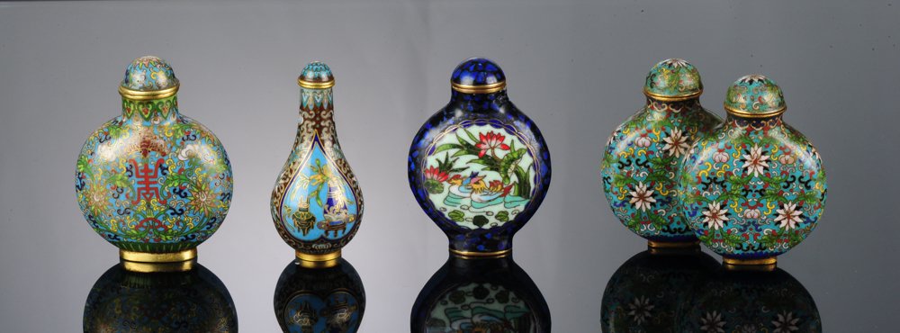 Group of Four Cloisonné Snuff Bottles (1 of 9)