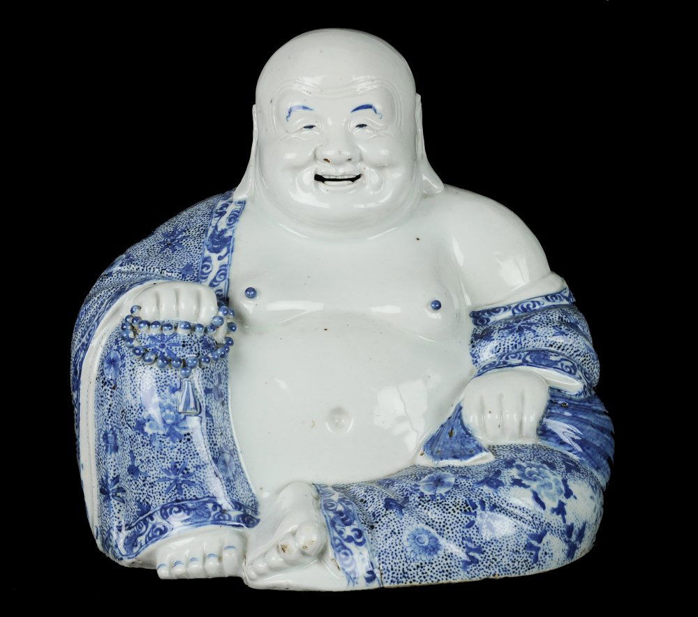 Blue & White Porcelain Figure of Buddha (1 of 10)