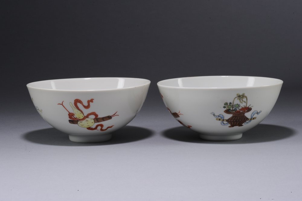 Pair of Imperial Famille Rose Bowls (1 of 10)