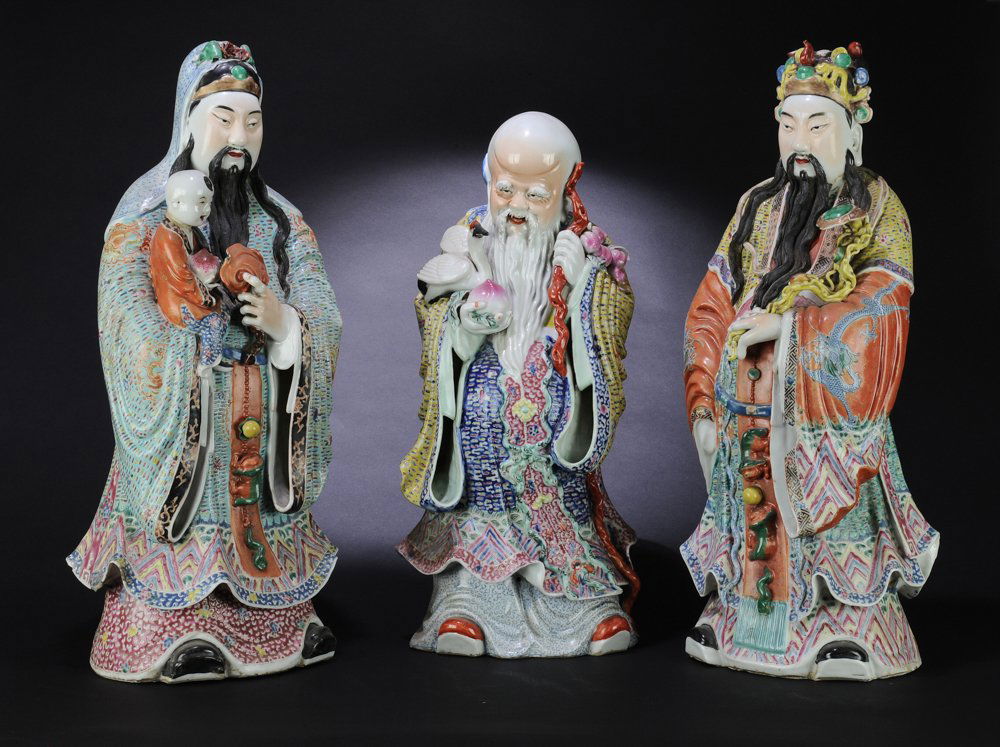 A Set of Three Wise Men Statues, Republic Period (1 of 10)