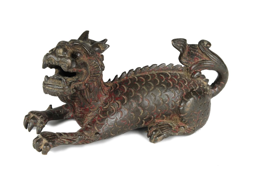 A Bronze Paper Weight of a Qiling, Ming Dynasty (1 of 10)