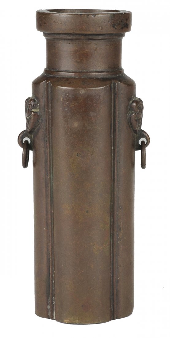 Slender Bronze Vase with Two Handles (1 of 6)