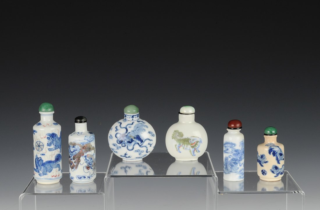 Group of 6 Porcelain Snuff Bottles, 19th Century (1 of 1)