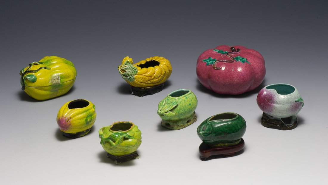 8 Pastel Porcelain Fruit Form Items, 18th-19th C. (1 of 10)