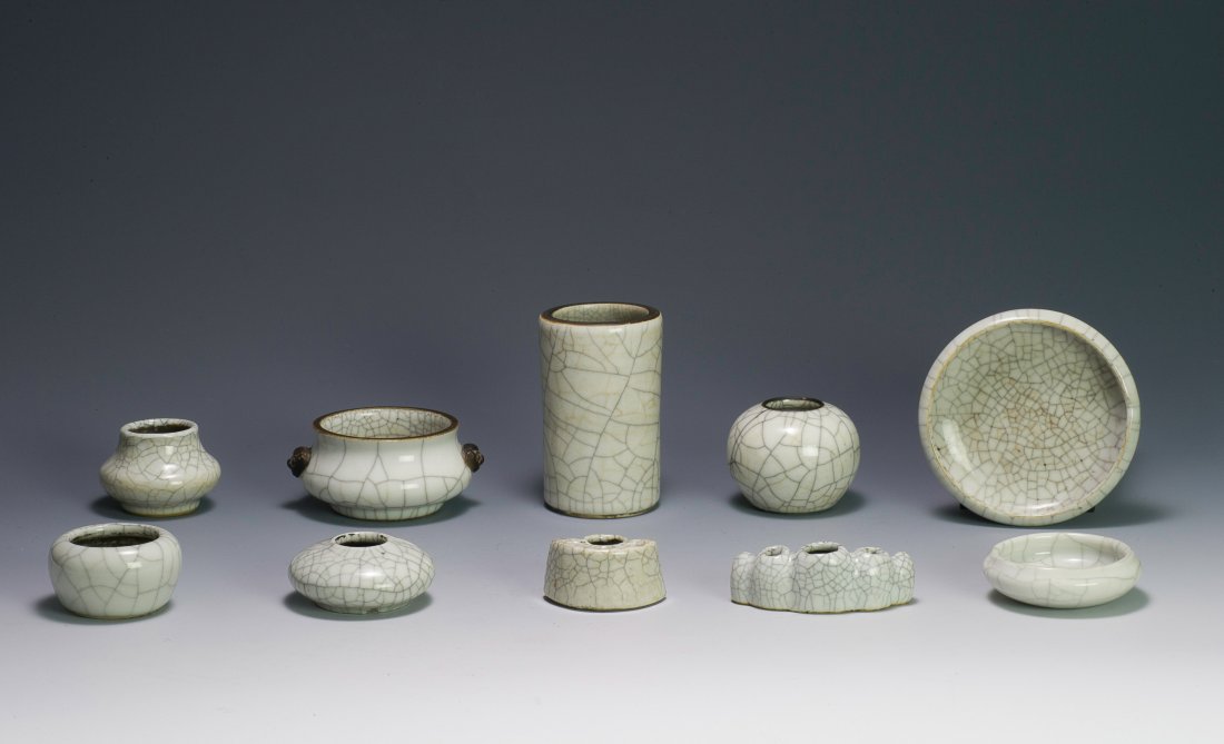 10 Ge Glazed Scholars Items, 18th - 19th C. (1 of 10)