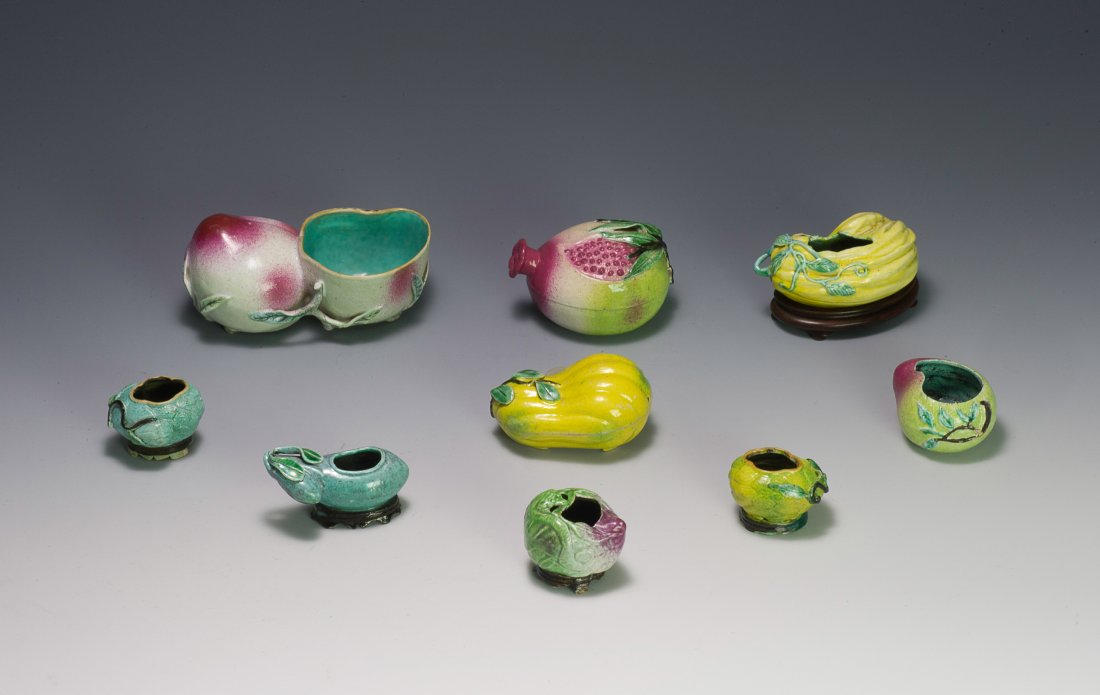 9 Fruit Form Scholars Items, 18th - 19th C. (1 of 10)