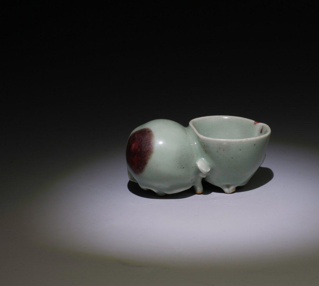 Light Blue Glaze Peach Brush Washer, 18th Century (1 of 10)