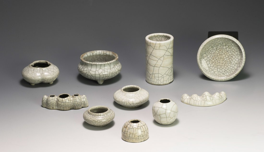 10 Ge Glazed Scholars Items, 18th - 19th C. (1 of 10)