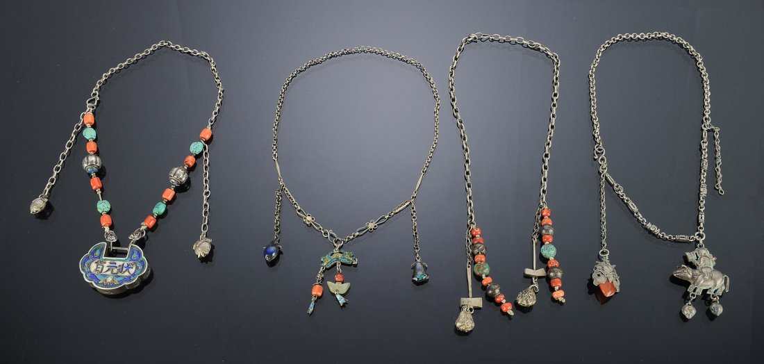 Four Silver Necklaces, Qing Dynasty (1 of 1)