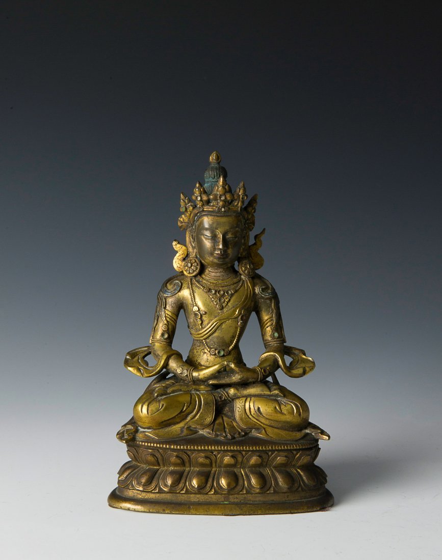 Gilt Bronze Buddha, 18th Century (1 of 9)