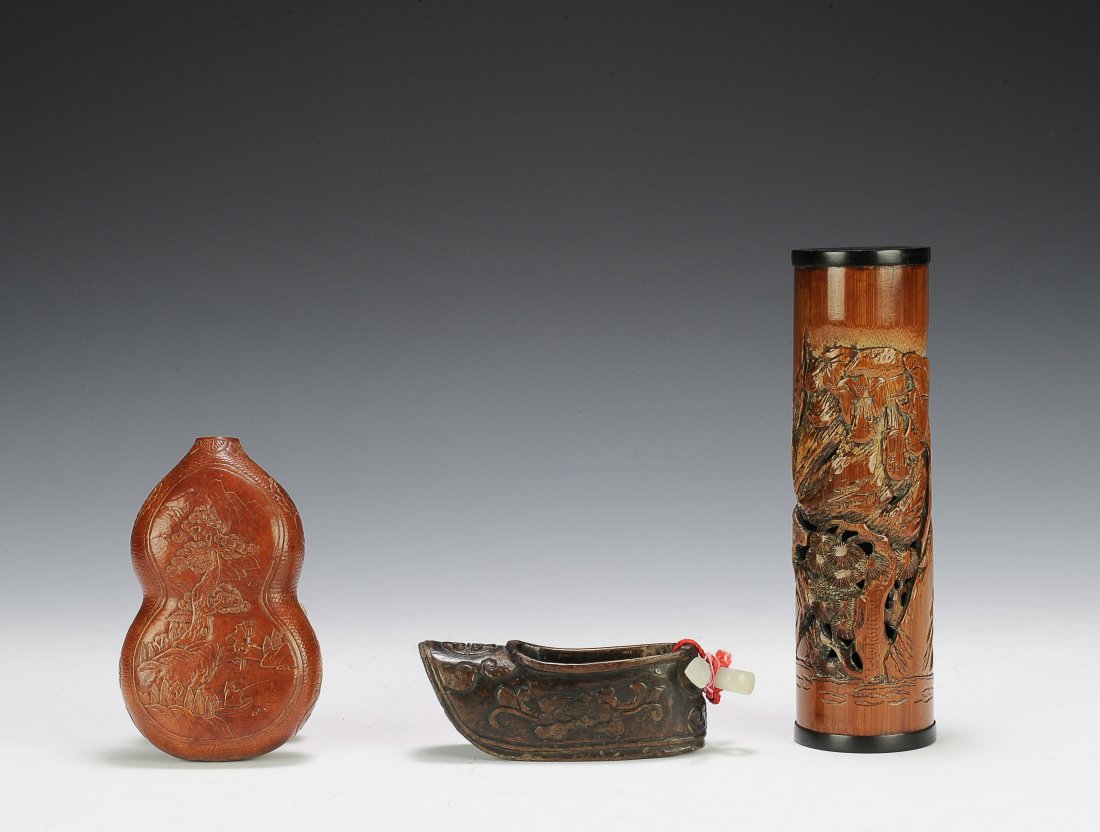 Trio of Carved Items, Qing Dynasty (1 of 10)