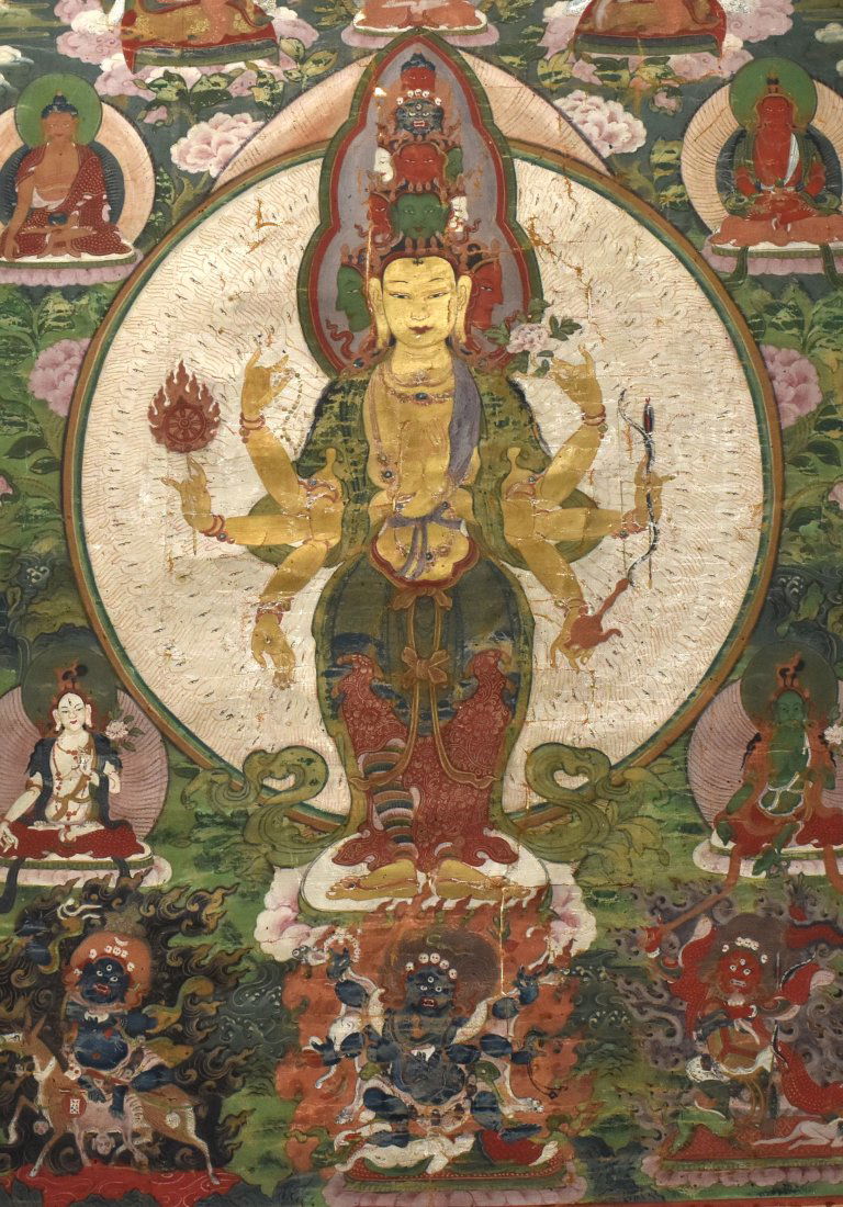 Thangka of Avalokiteshvara, Mid-Qing Dynasty (1 of 7)