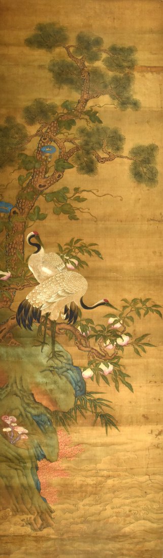 A Painting of Pine Tree & Crane, Su Guo (1 of 4)