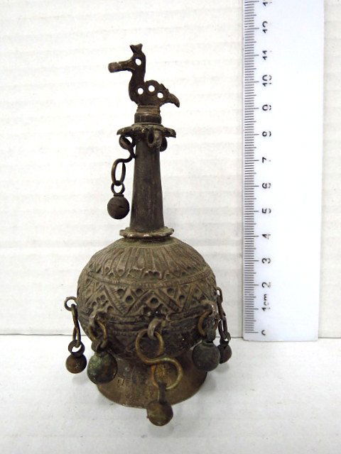 Silver Bessamim spice implement, Persia-Afghanistan (1 of 2)