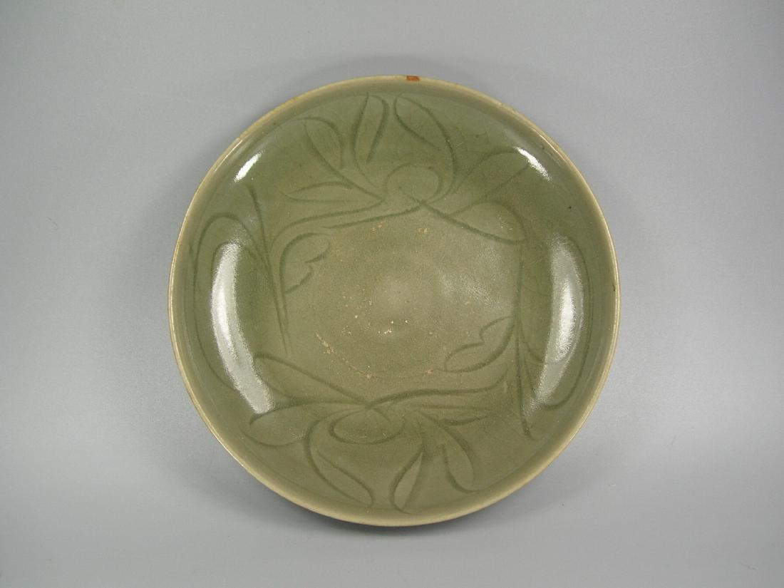 Small Longquan Ware Celadon Dish Yuan Dynasty (1 of 7)