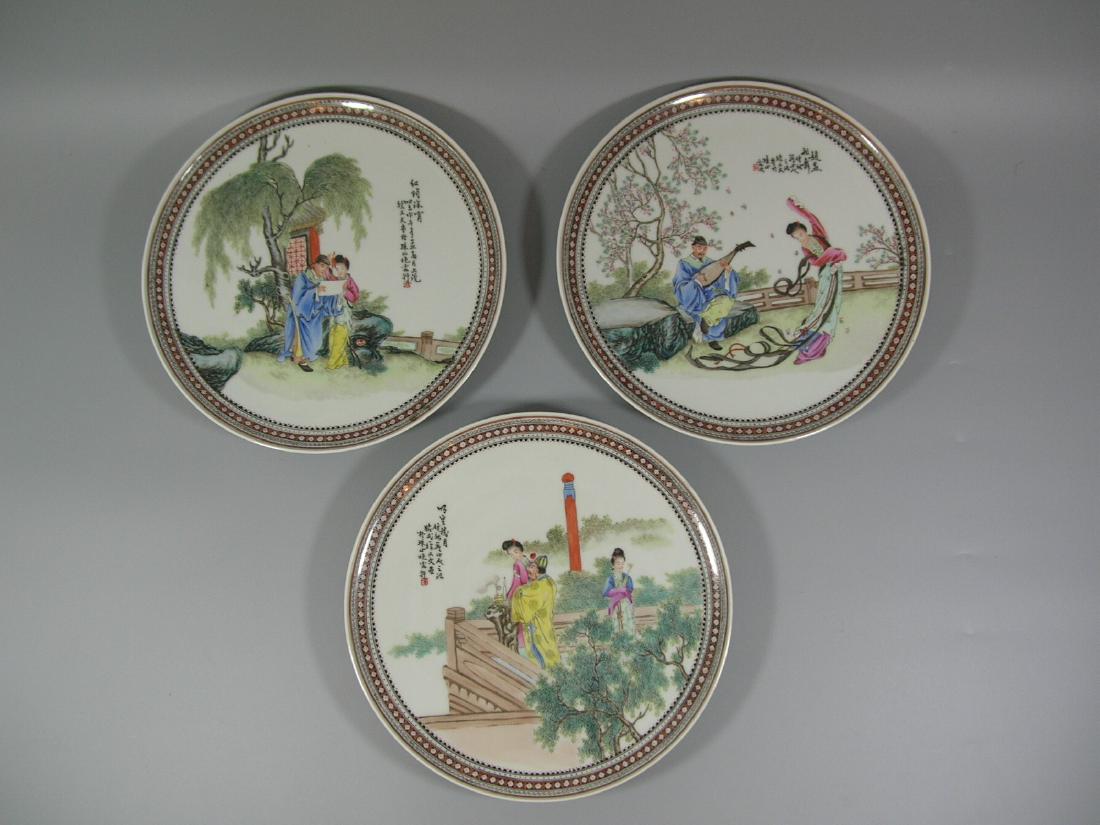 Set of Three Vintage Hand-Painted Porcelain Dishes (1 of 10)