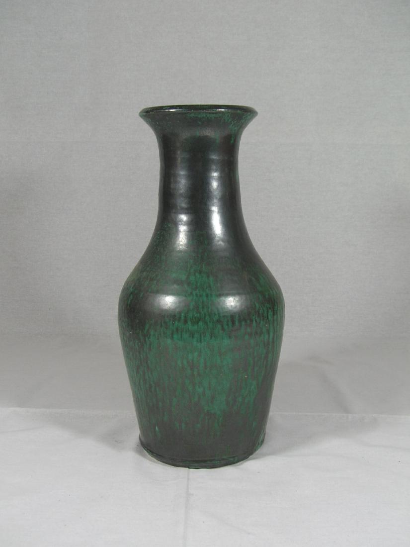 Tall Green Glazed Pottery Vase Han Dynasty (1 of 10)