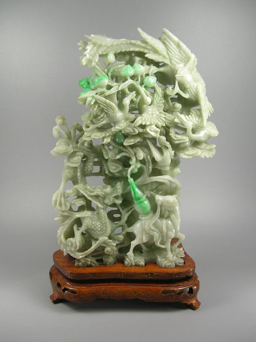 Vintage Chinese Green Jadeite Vase Group (1 of 7)