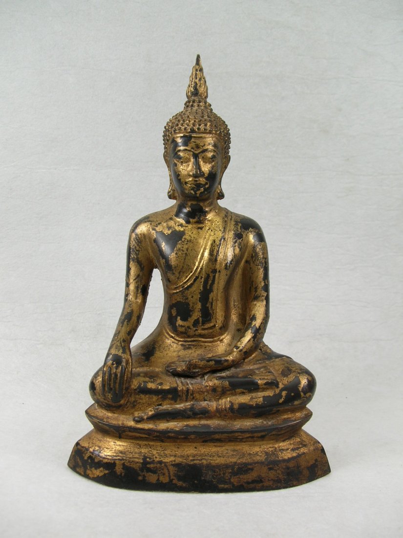 19th Century Thai Gilt Bronze Buddha Statue (1 of 10)