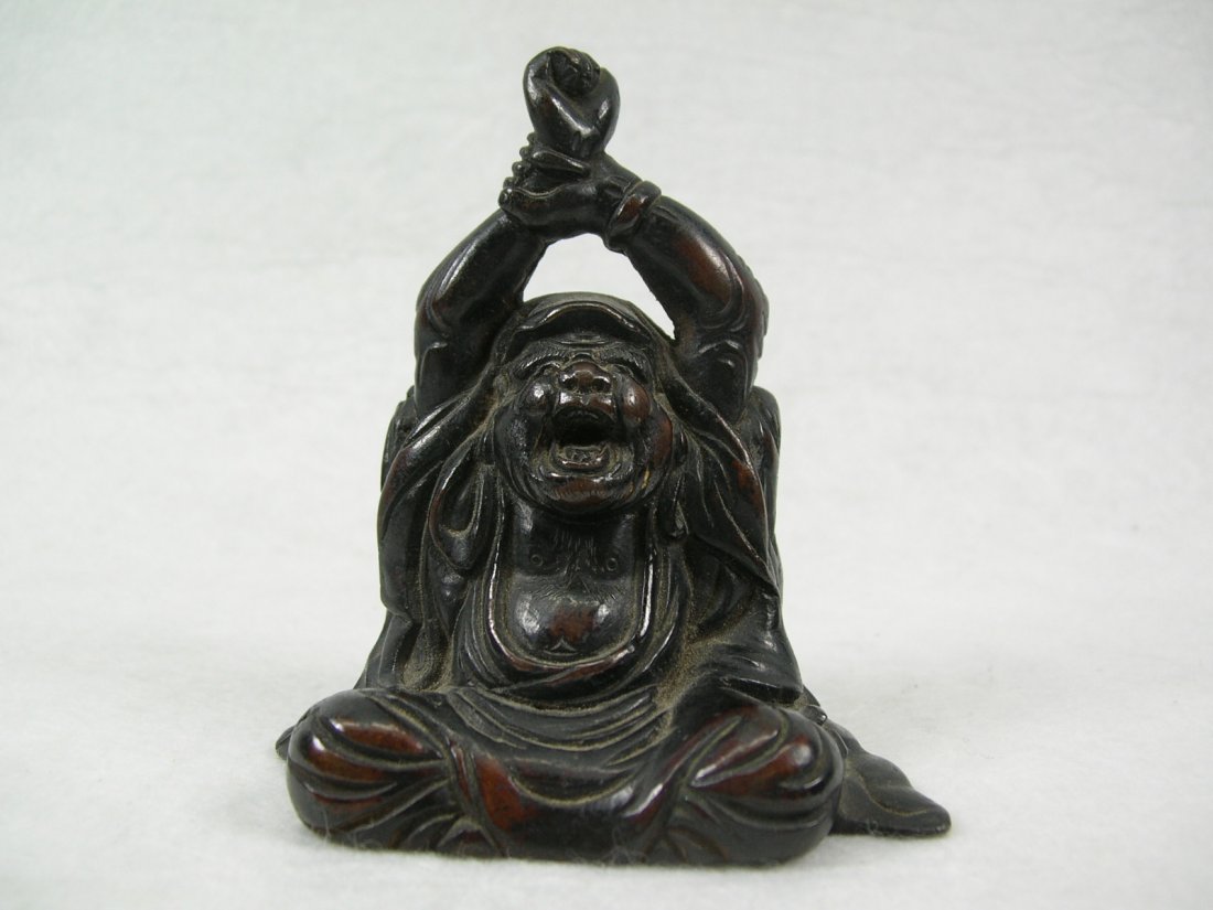 Japanese Bronze Scroll Weight Meiji Period (1 of 7)