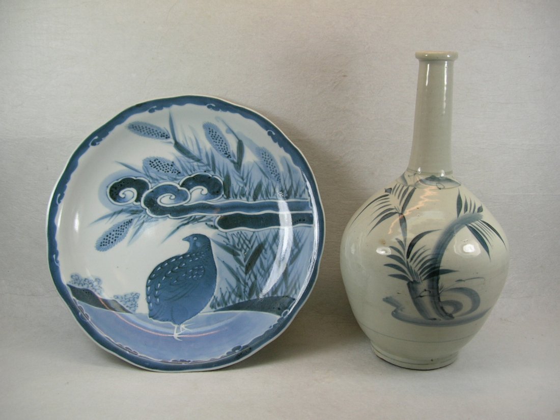 Two Japanese Blue and White Porcelain Items (1 of 10)