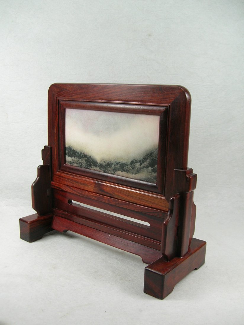 Small Chinese Table Screen with Marble (1 of 9)