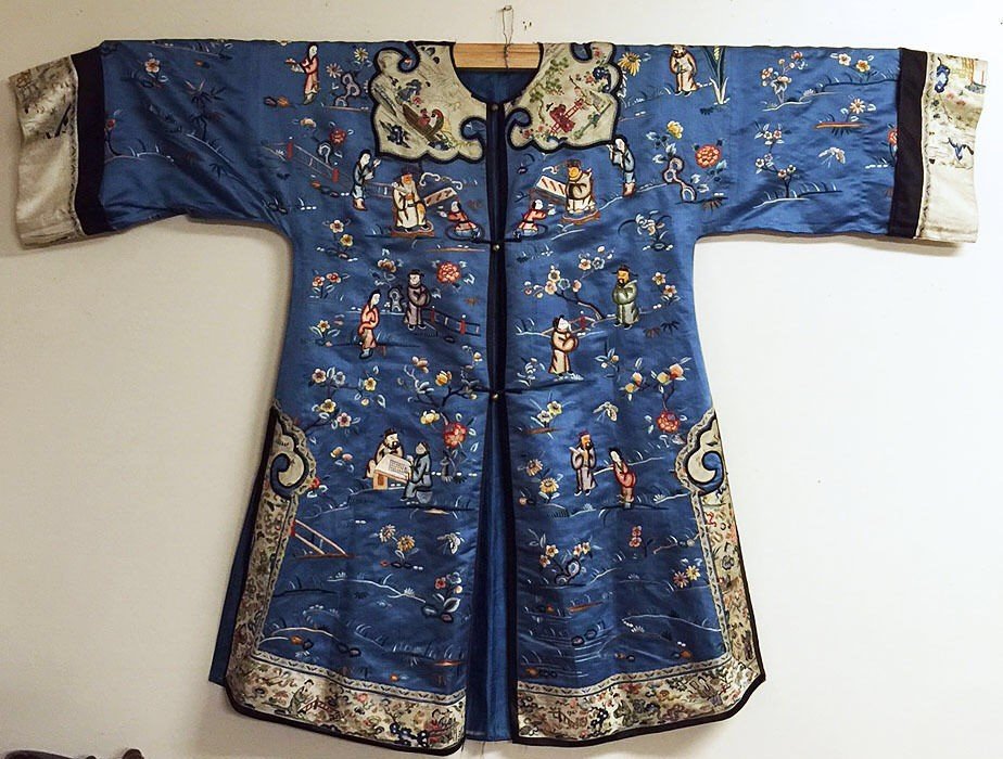 Antique Chinese Female Embroidery Silk Robe (1 of 7)