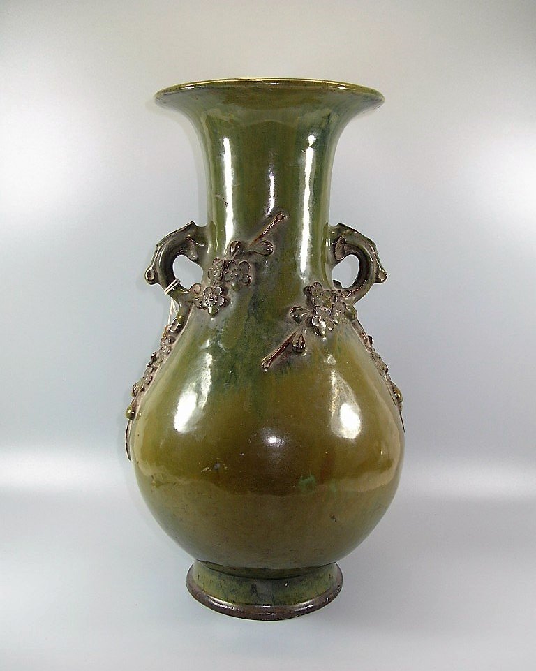 Rare Large Chinese Olive-Green Glazed Vase Yuan Dynasty (1 of 10)