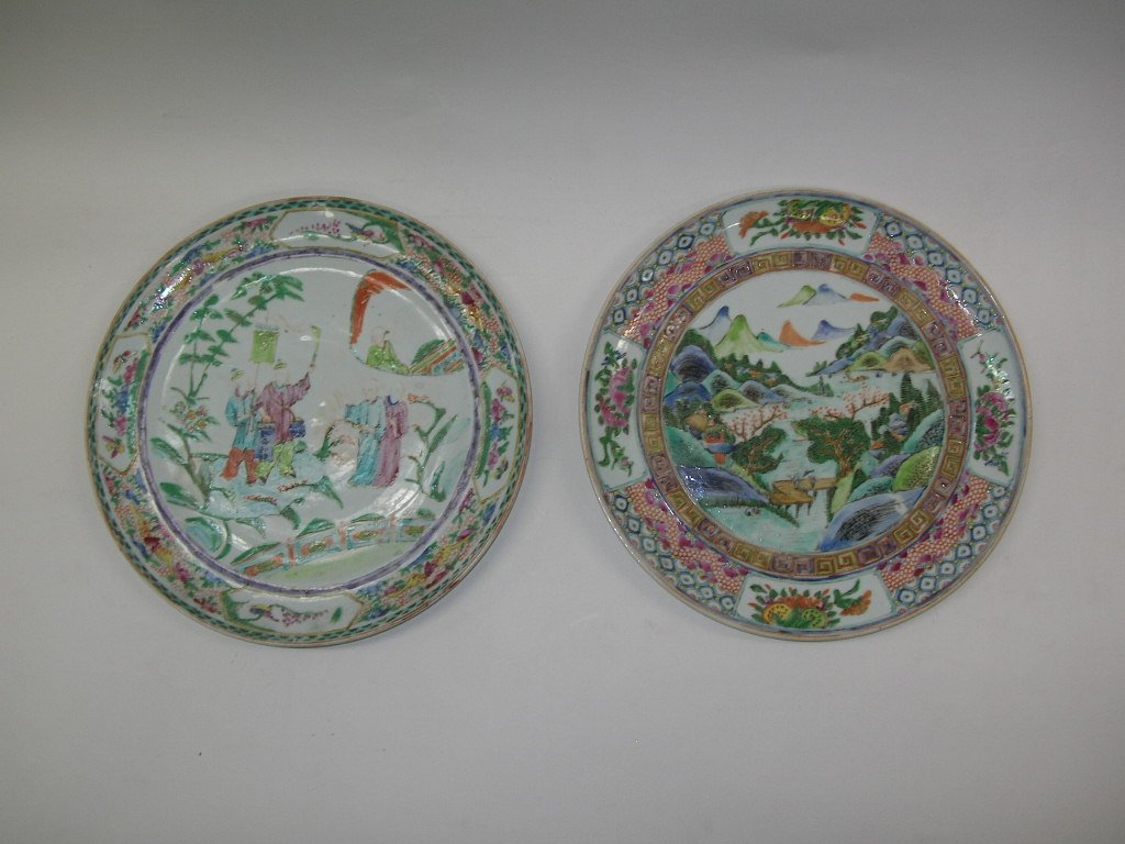 Two Famille Rose Plates Qing Dynasty (1 of 10)