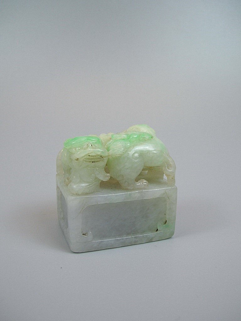 Unique Carved Jadeite Sealstone / Paperweight (1 of 7)