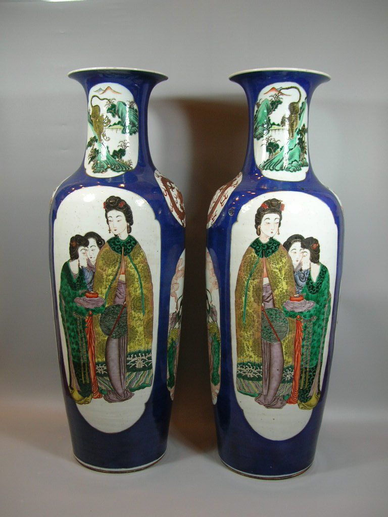 Rare and Unusual Large Pair of Antique Famille Verte (1 of 10)