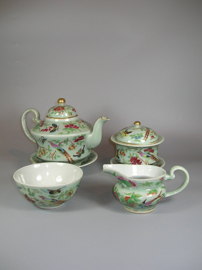 Antique Chinese Famille-Rose Tea Set Qing Dynasty (1 of 10)