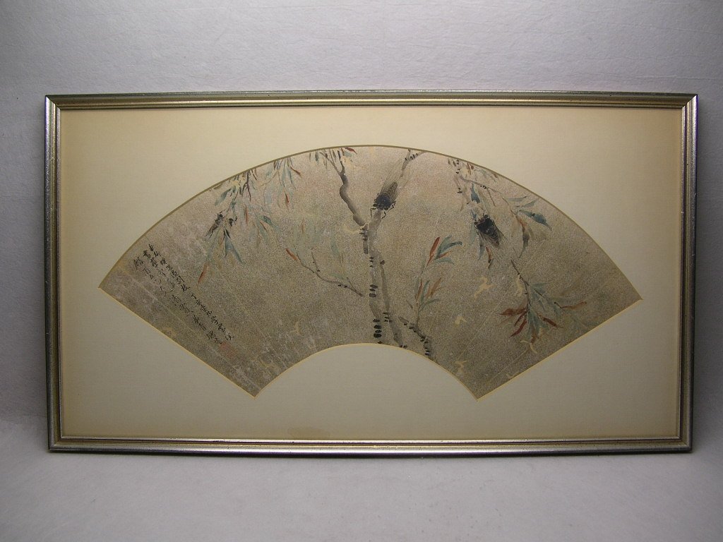 Classical Chinese Fan Painting Cicada Qing Dynasty (1 of 10)