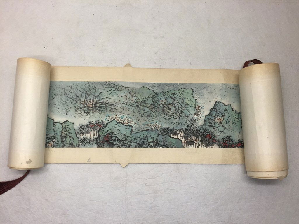 Wu Chengkai Landscape Hand Scroll Watercolor Painting (1 of 10)