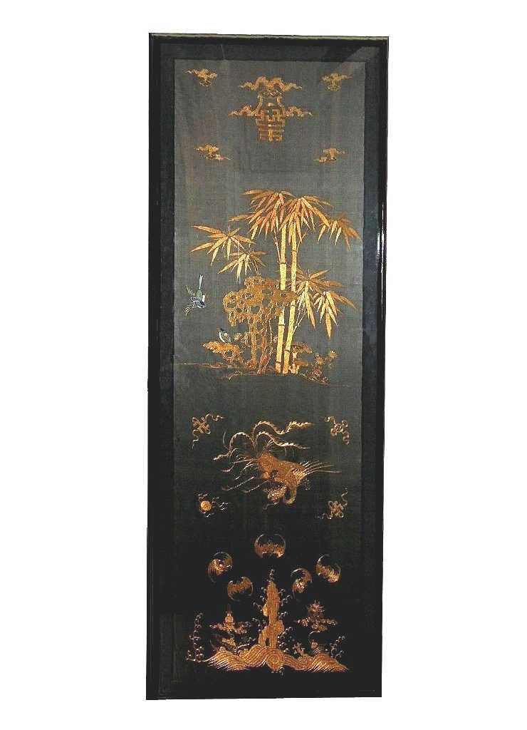 Exquisite Antique Chinese Golden-Thread Embroidery (1 of 10)