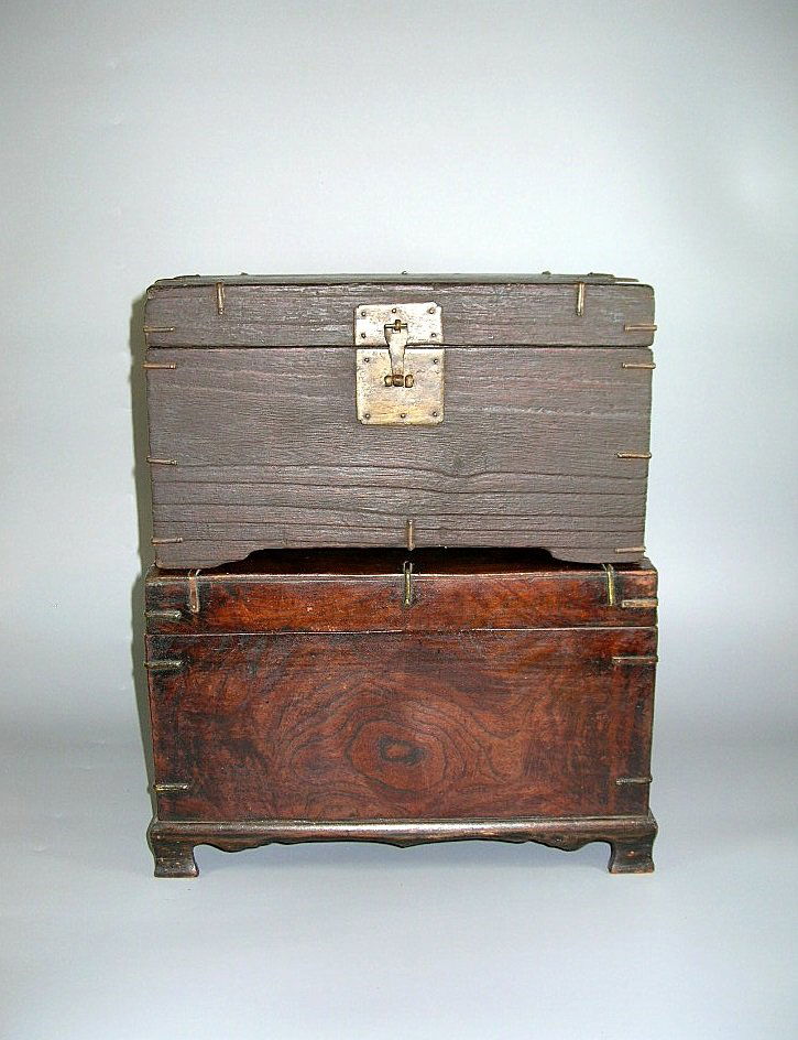 Two Antique Korean Wooden Boxes (1 of 10)