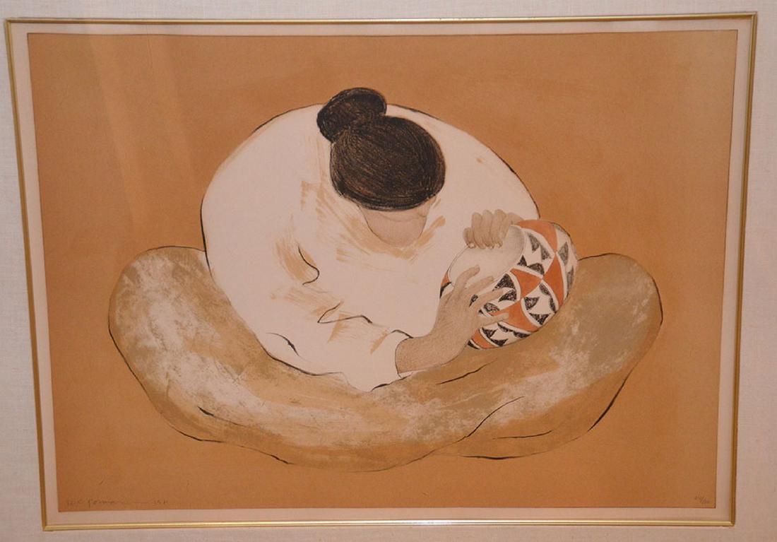 R. C. Gorman (Am, 1932-2005). Original Color Lithograph (1 of 5)