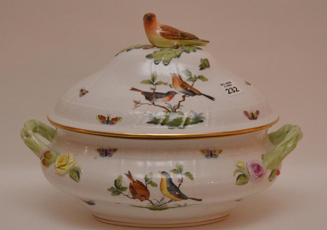 Herend lidded soup tureen "Rothschild", birds, (1 of 6)