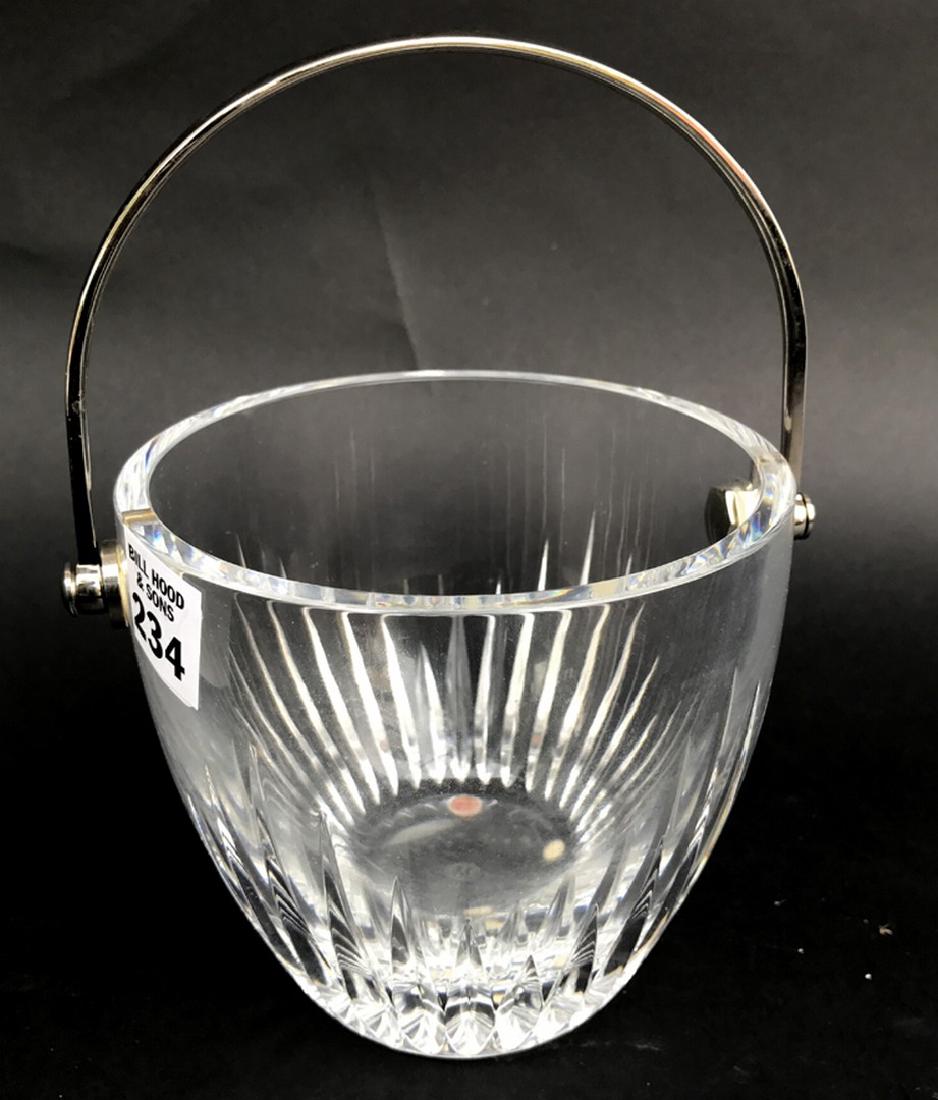 Baccarat Massena crystal ice bucket with tongs, 5"h (1 of 3)