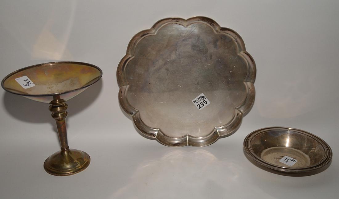 3pc. Tiffany sterling, incl; platter (10"L), small bowl (1 of 3)