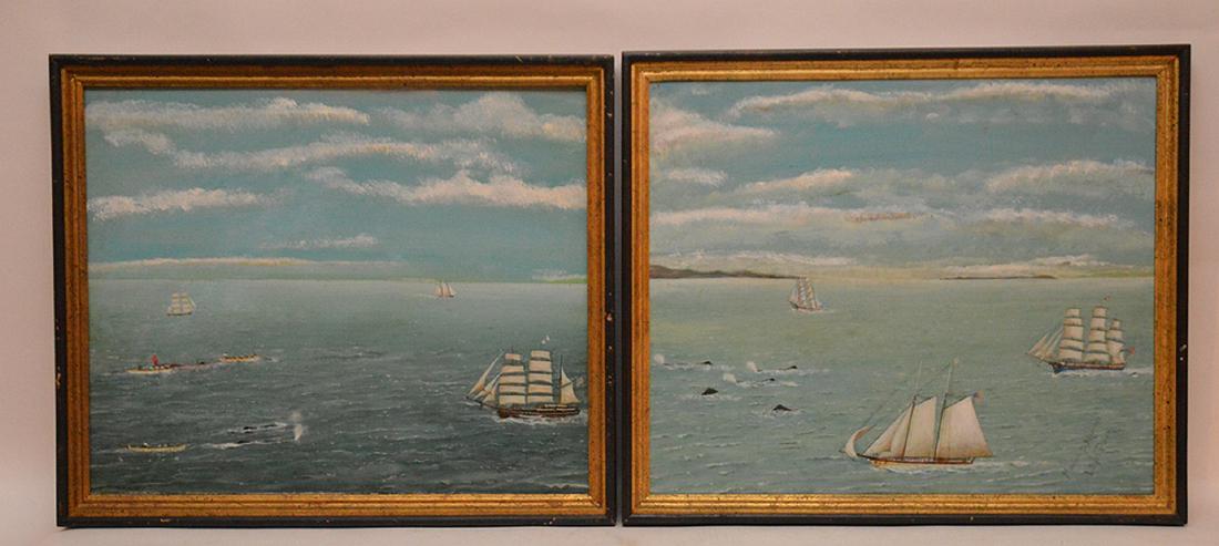 2 oil on canvas paintings by Manuel Madrugza (1 of 8)