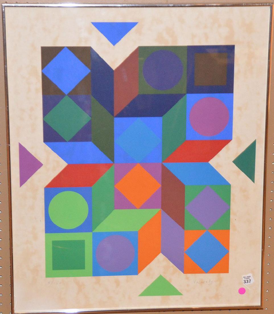 Geometric Serigraph hand signed Print by Victor (1 of 6)